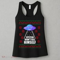 Epstein Didn't Kill Himself UFO Ugly Christmas Women's Tank Top thumb 3