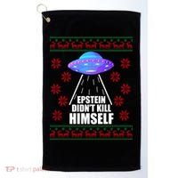 Epstein Didn't Kill Himself UFO Ugly Christmas Golf Towel thumb 0