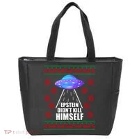 Epstein Didn't Kill Himself UFO Ugly Christmas Tote Bag thumb 0