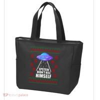 Epstein Didn't Kill Himself UFO Ugly Christmas Tote Bag thumb 3