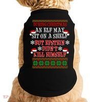 Epstein Didn't Kill Himself Ugly Christmas Doggie Tank thumb 0