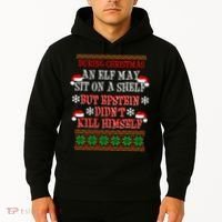 Epstein Didn't Kill Himself Ugly Christmas Hoodie thumb 2