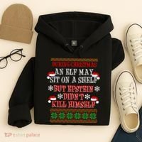 Epstein Didn't Kill Himself Ugly Christmas Hoodie thumb 4