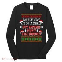 Epstein Didn't Kill Himself Ugly Christmas Long Sleeve Shirt thumb 0