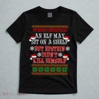 Epstein Didn't Kill Himself Ugly Christmas T-Shirt thumb 5