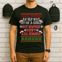 Epstein Didn't Kill Himself Ugly Christmas T-Shirt thumb 6