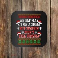 Epstein Didn't Kill Himself Ugly Christmas Coaster thumb 0