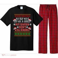 Epstein Didn't Kill Himself Ugly Christmas Pajama Set thumb 0