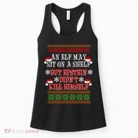 Epstein Didn't Kill Himself Ugly Christmas Women's Tank Top thumb 0