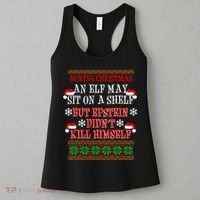 Epstein Didn't Kill Himself Ugly Christmas Women's Tank Top thumb 3