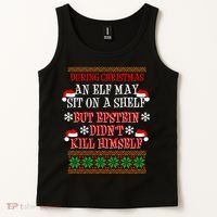 Epstein Didn't Kill Himself Ugly Christmas Tank Top thumb 2