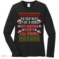 Epstein Didn't Kill Himself Ugly Christmas Women's Long Sleeve Shirt thumb 0