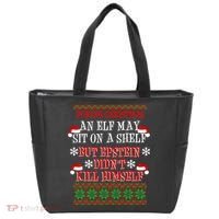 Epstein Didn't Kill Himself Ugly Christmas Tote Bag thumb 0