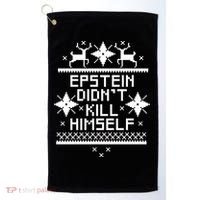 Epstein Didn't Kill Himself Ugly Christmas Sweater Golf Towel thumb 0