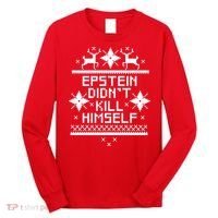 Epstein Didn't Kill Himself Ugly Christmas Sweater Long Sleeve Shirt thumb 0