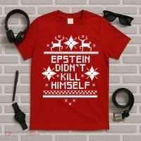 Epstein Didn't Kill Himself Ugly Christmas Sweater T-Shirt thumb 5
