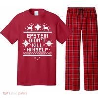 Epstein Didn't Kill Himself Ugly Christmas Sweater Pajama Set thumb 0