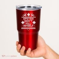 Epstein Didn't Kill Himself Ugly Christmas Sweater Tumbler thumb 2