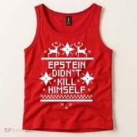 Epstein Didn't Kill Himself Ugly Christmas Sweater Tank Top thumb 2