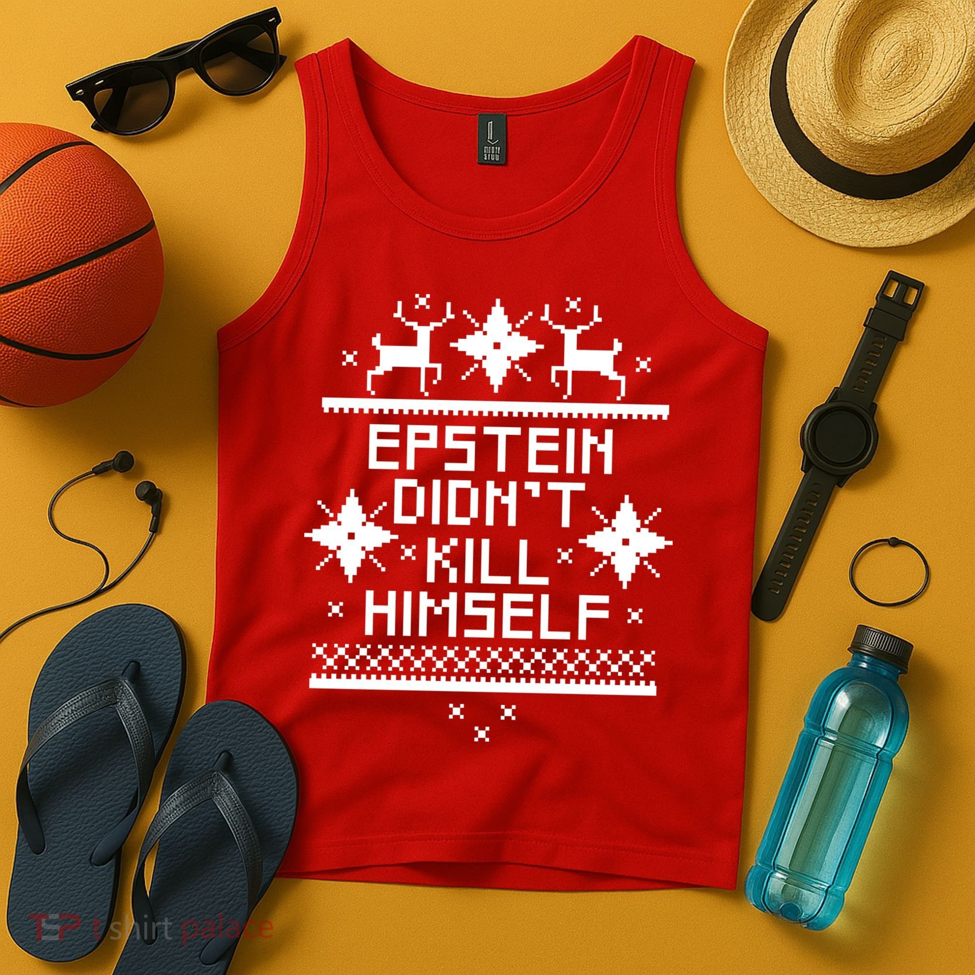 Epstein Didn't Kill Himself Ugly Christmas Sweater Tank Top