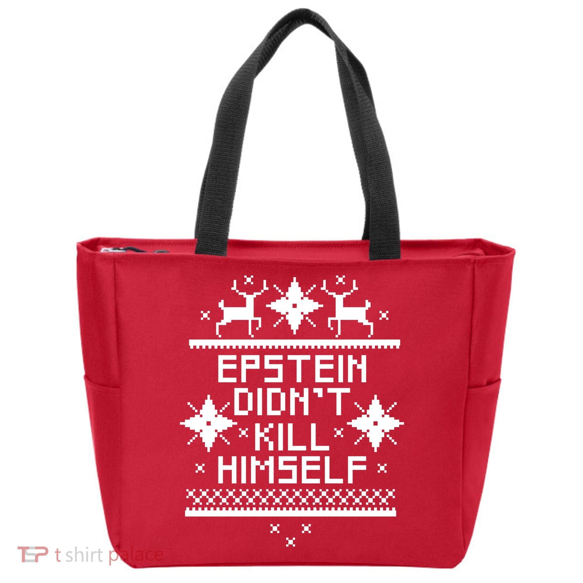 Epstein Didn't Kill Himself Ugly Christmas Sweater Tote Bag