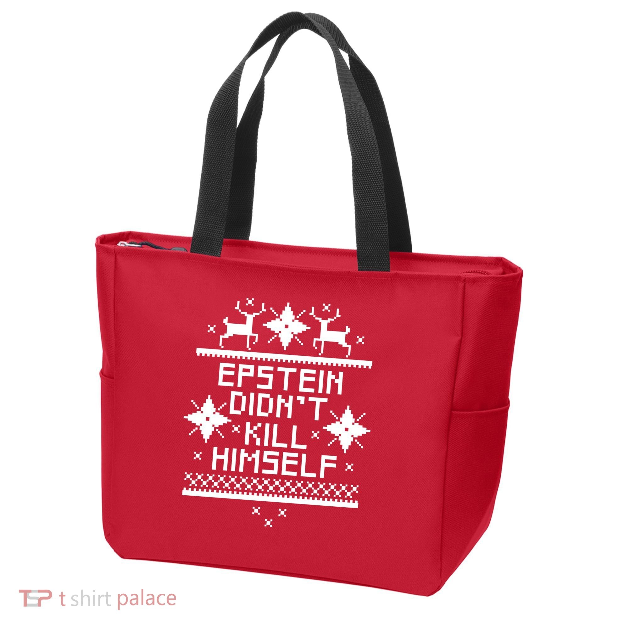 Epstein Didn't Kill Himself Ugly Christmas Sweater Tote Bag