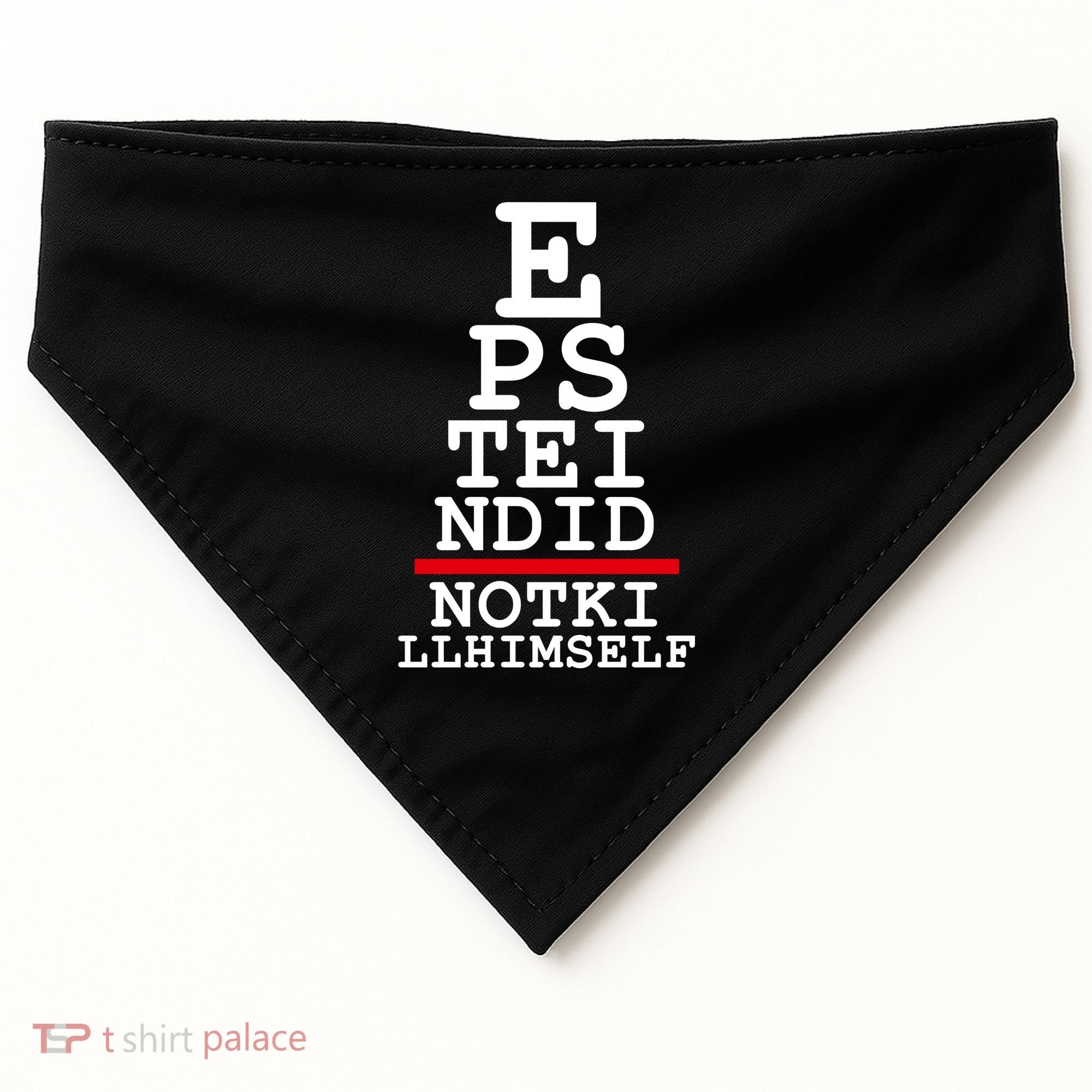 Epstein Eye Test Meme Epstein Didn't Kill Himself USA-Made Doggie Bandana