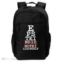 Epstein Eye Test Meme Epstein Didn't Kill Himself Backpack thumb 0