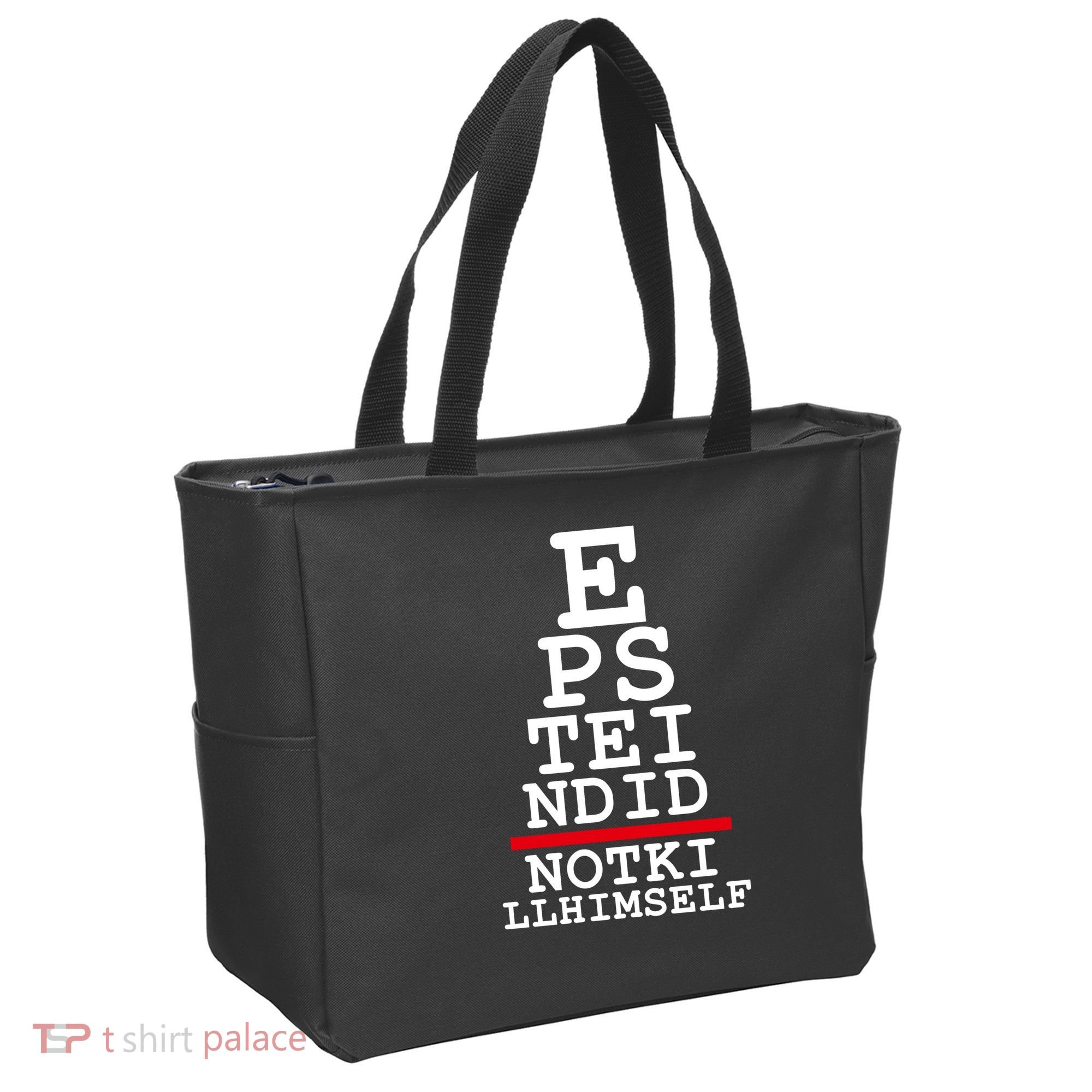 Epstein Eye Test Meme Epstein Didn't Kill Himself Tote Bag