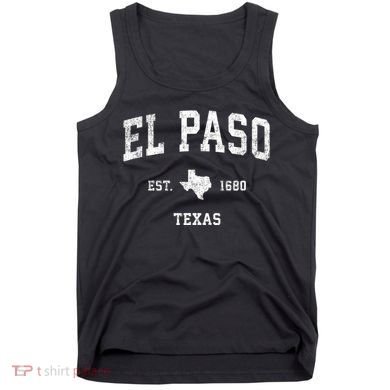 El Paso Texas Tx Vintage Sports Tank Top
