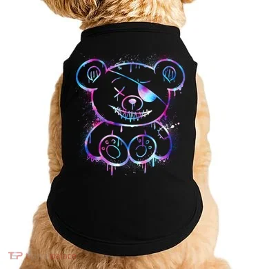 Emo Punk Teddy Bear Graffiti Doggie Tank