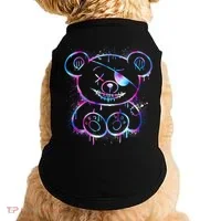 Emo Punk Teddy Bear Graffiti Doggie Tank thumb 0