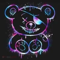 Emo Punk Teddy Bear Graffiti Doggie Tank thumb 4