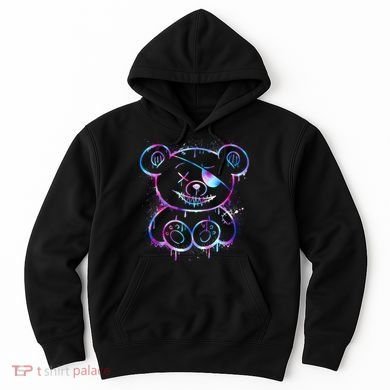 Emo Punk Teddy Bear Graffiti Hoodie