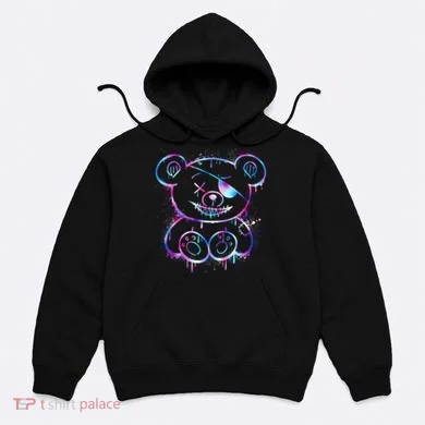 Emo Punk Teddy Bear Graffiti Hoodie
