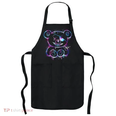 Emo Punk Teddy Bear Graffiti Apron