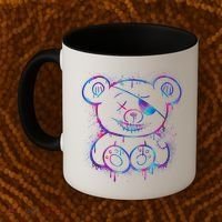 Emo Punk Teddy Bear Graffiti Coffee Mug thumb 2