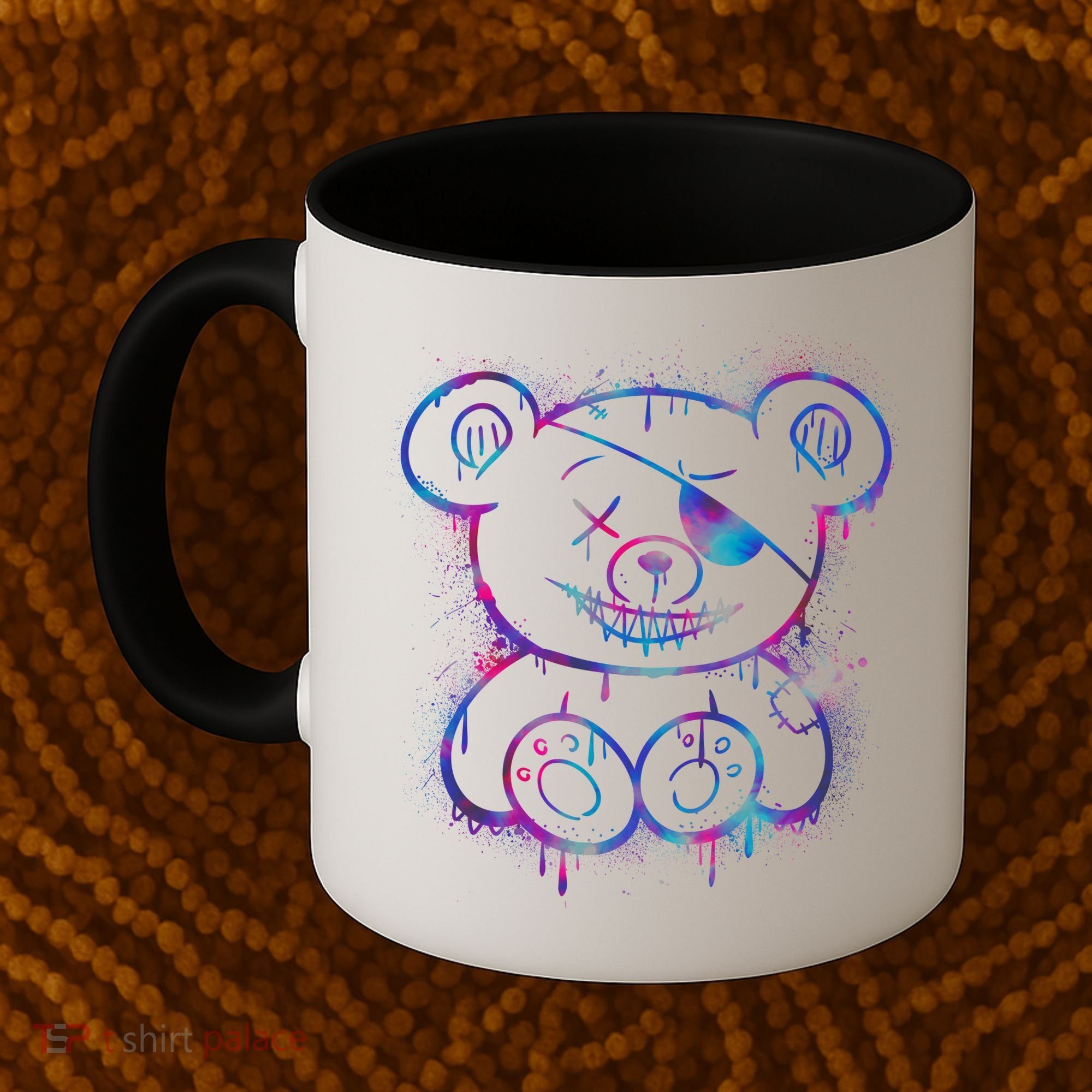 Emo Punk Teddy Bear Graffiti Coffee Mug