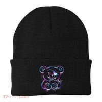 Emo Punk Teddy Bear Graffiti Beanie thumb 0