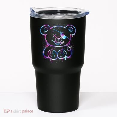 Emo Punk Teddy Bear Graffiti Tumbler