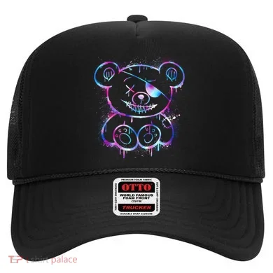 Emo Punk Teddy Bear Graffiti Hat