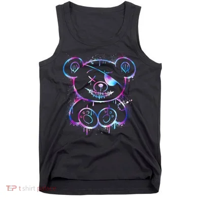 Emo Punk Teddy Bear Graffiti Tank Top