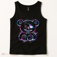 Emo Punk Teddy Bear Graffiti Tank Top thumb 2