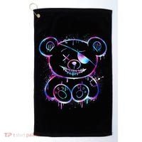 Emo Punk Teddy Bear Graffiti Golf Towel thumb 0