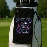 Emo Punk Teddy Bear Graffiti Golf Towel thumb 2