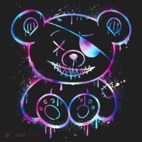 Emo Punk Teddy Bear Graffiti Golf Towel thumb 3