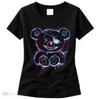 Emo Punk Teddy Bear Graffiti Women's T-Shirt thumb 0