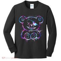 Emo Punk Teddy Bear Graffiti Kids Long Sleeve Shirt thumb 0
