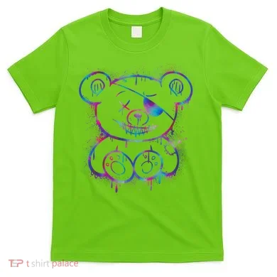 Emo Punk Teddy Bear Graffiti T-Shirt