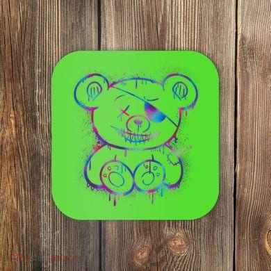 Emo Punk Teddy Bear Graffiti Coaster